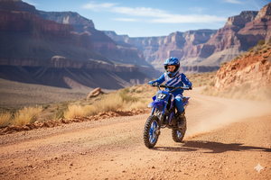 Motocicleta Todoterreno de Gasolina de 49cc y 2 Tiempos para Niños, Mini Motocross con Velocidad Máxima de 40-60 km/h para Principiantes - Product Image 1