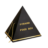 Caja de Papel Personalizada Reciclable en Forma de Pirámide para Alimentos Calientes, Caja para Pasteles, Postres y Dulces Árabes, Impresión a Cuatro Colores
