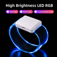 Bracelets LED personnalisables avec logo, rechargeables, télécommandés, à chargement magnétique et en ABS/TPU pour fêtes