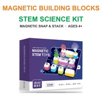 Blocs de construction magnétiques, kit scientifique STEM, jeu de construction magnétique à clipser et empiler, jouet éducatif pour les enfants de 4 ans et plus