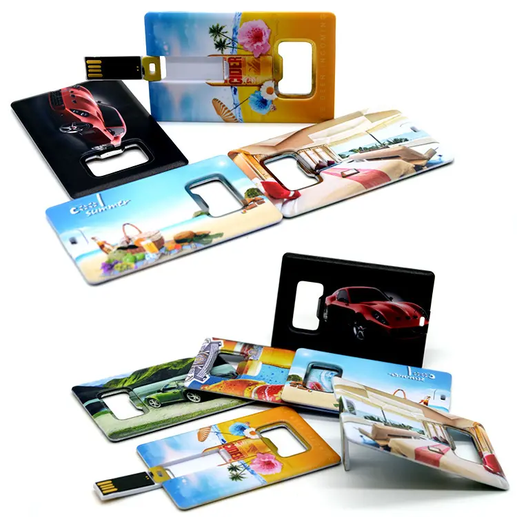 Aangepaste Zakelijke Creditcard Usb Flash Pen Thumb Drive Flesopener Memory Sticks Voor Promoties Geschenken Giveaways Reclame