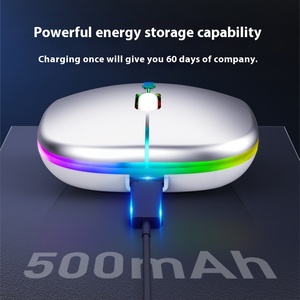 <span class=keywords><strong>Ratón</strong></span> <span class=keywords><strong>USB</strong></span> moderno mini con retroiluminación LED, 2.4G, modo dual inalámbrico, <span class=keywords><strong>Bluetooth</strong></span> 5.2, recargable, óptico, para portátil - Product Image 6