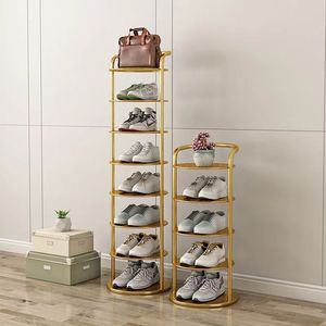 Shoe Rack Multi Layer Iron Standing Type For Living Room Sports Shoes Storage Space Saving Narrow Design - Product Image 1