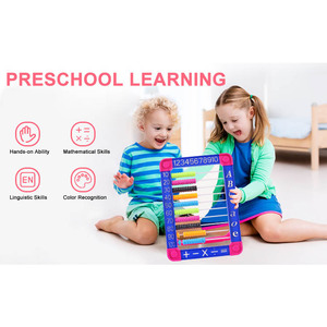 Juegos Educativos de Matemáticas Foska, Juguetes de Aprendizaje Preescolar, Ábaco de Plástico de Alta Calidad para Niños, Matemáticas para Primaria, <span class=keywords><strong>1</strong></span>.º y 2.º Grado - Product Image 6