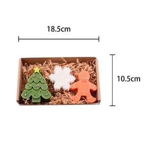 Custom Christmas <b>Gift</b> Box-Shaped Three-Piece Soy Wax Aromatherapy <b>Candle</b> <b>Set</b> for Home and Hotel Decor - Product Image 5