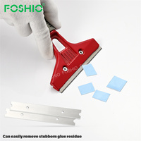 Foshio Design lame de grattoir de nettoyage en acier inoxydable de 4 pouces 10 pièces/paquet