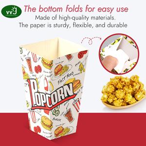 VVG custom scatole stampate per il cinema festa <span class=keywords><strong>rosa</strong></span> favore usa e getta pollo cibo imballaggio scatola di carta popcorn - Product Image 4
