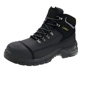 Vente directe d'usine, bottes de sécurité pour hommes, embout en acier, antistatiques, résistantes aux perforations, tige en microfibre, coque en cuir pour l'énergie nouvelle - Product Image 1