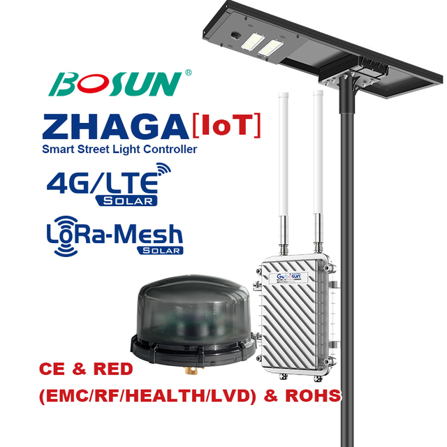 IOT ZHAGA LoRa-MESH DC Smart Lamp Controller, Intelligent Street Light Controller, OEM ODM Customization for Solar Smart City