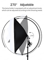 Kit de fond de photographie, kit d'éclairage avec parapluie et boîte à lumière