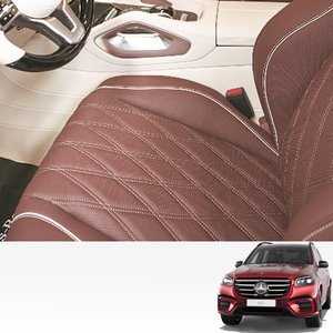 Fundas de Asiento Completas para Mercedes-Benz GLS580 2023 -- Caoba/Beige Macchiato (Seis Plazas) - Product Image 1