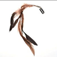 Accessoires de cheveux de Style ethnique rétro bohème transfrontalier longue plume épingle à cheveux acétate coiffure indienne pour les femmes