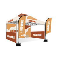 Individuell Bedruckter 10x10 Aluminium-Rahmen Faltbarer Pavillon Wasserdicht Feuerfest Anpassbare Farbe Pop-Up-Zelt für Außenbereich und Messen