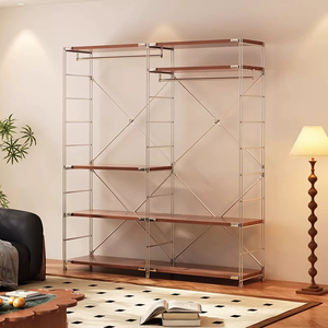 Perchero Metálico Delgado <span class=keywords><strong>para</strong></span> Espacios Pequeños, <span class=keywords><strong>Armario</strong></span> Abierto Compacto de Acero <span class=keywords><strong>con</strong></span> Estante Inferior <span class=keywords><strong>para</strong></span> <span class=keywords><strong>Zapatos</strong></span>, Ideal <span class=keywords><strong>para</strong></span> la Entrada - Product Image 1