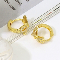 Bijoux de mode en laiton 2022 déclaration femmes Desgin dames en cuivre nœud papillon boucles d'oreilles cerceau