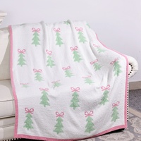 Plaid en tricot 100% polyester, 380g, 30*40 cm, rectangulaire, taille personnalisée, style européen et américain, pour voyage