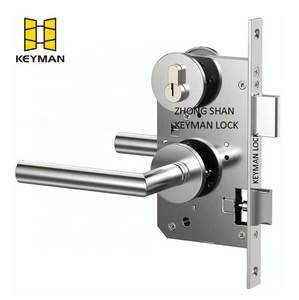 Serrure à mortaise KEYMANCE de conception moderne pour portes en bois, certifiée CE, pour salles de classe et usage commercial, avec fonction de sécurité européenne. - Product Image 2