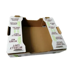 benutzerdefinierter Gemüse-Karton frische Produkte Verpackungsboxen Obst Kirsche Verpackung gewelltes Stapeln Obst-Karton Box Verpackung