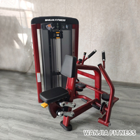 Máquina de remo sentado comercial con carga de pin para entrenamiento de espalda, equipo de fitness para gimnasio con selector de peso