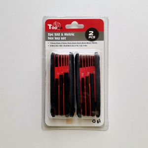 Juego de llaves hexagonales de 1,5-10 mm, kit de herramientas de acero al cromo vanadio, métrico, en negro, para bicicletas y reparación de bicicletas - Product Image 2