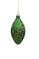 Handgemaakte antieke imitatie glazen geschilderde dubbelgepuntige ui-vormige kerstboom scènearrangement hangende waterdruppel decoratie