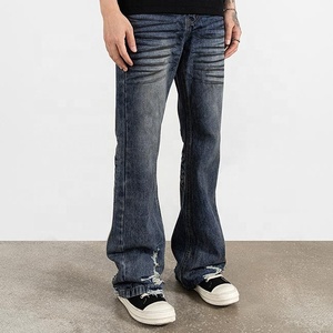 Cepillado a mano, <span class=keywords><strong>pantalones</strong></span> vaqueros para <span class=keywords><strong>hombre</strong></span>, <span class=keywords><strong>pantalones</strong></span> vaqueros <span class=keywords><strong>rasgados</strong></span> de alta calidad, stock para <span class=keywords><strong>hombre</strong></span> - Product Image 4