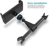 Support de tablette/smartphone universel pour appuie-tête de voiture, rotatif à 360°, réglable, portable, compatible iPad 4,7-12,8 pouces, en ABS