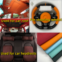 Revêtement de toit de voiture, volant, appui-tête en cuir suédé microfibre 0,7 mm, antistatique, résistant à l'abrasion, anti-taches, anti-moisissure, imperméable