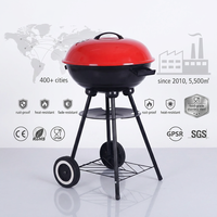 Barbecue au charbon de bois pliable de style moderne en acier, grand barbecue portable pour le camping, résistant à la rouille et robuste