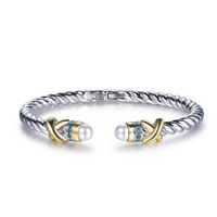Kirin 925 Sterling Silver Twisted Bracelets Hommes Femmes Bracelet En Argent Sterling Vintage Punk Rock Style Brassard Homme Manchette Bracelet