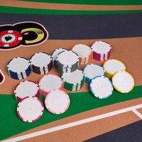 Juego de Fichas de Póker de 8 Rayas Multicolores al por Mayor, Fichas de Póker de Plástico ABS de 11.5g, Bolas de Golf de 40mm sin Palitos para Juego y Club