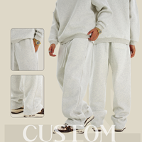 Pantalones Deportivos 345G Talla Americana, Forro Polar, Servicio Personalizado OEM, Logotipo Bordado, Pantalones para Hombre, Color Sólido, Corte Ajustado, Estilo Urbano