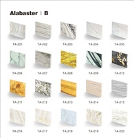 Feuilles de plastique acrylique en pierre translucide bleue Panneaux muraux Onyx en marbre pour la décoration murale