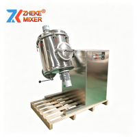 Machine à mélanger les poudres pour l'industrie alimentaire, chimique et énergétique avec hachoir haute vitesse et mélangeur à mouvement tridimensionnel