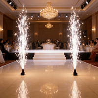 Ensemble d'allumeurs à étincelles froides avec télécommande - Pyrotechnie écologique en plastique réutilisable pour les mariages, les fêtes, les scènes et les événements en intérieur