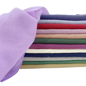 Venta caliente de alta calidad barato personalizado Bawal algodón liso gasa Hijab suave pañuelo para la cabeza Malasia algodón japonés gasa Hijab bufanda tudung - Product Image 3