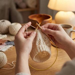Juego de 10 Pares de Agujas Circulares Intercambiables de Bambú Profesionales, Desmontables, Duraderas y Suaves <span class=keywords><strong>para</strong></span> Tejer Suéteres - Product Image 6