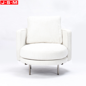 Sofá Individual de Lujo para Sala de Estar, Estilo Nórdico <span class=keywords><strong>Italiano</strong></span>, con Brazos y Patas Metálicas, Tapizado en Tela - Product Image 1