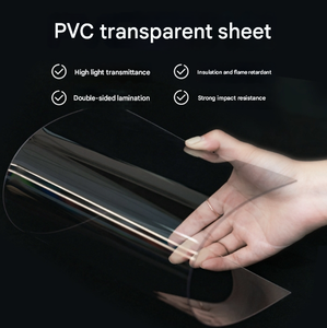 Hojas de plástico de PVC transparente rígido OEM Tamaño de rollo impreso UV 0,2mm-2mm de espesor Aplicación de luz Servicios de corte y moldeo incluidos - Product Image 2