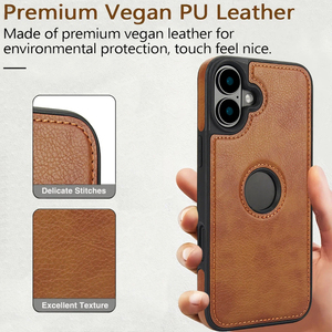 เคสโทรศัพท์มือถือหนัง PU สำหรับ iPhone 16 <span class=keywords><strong>Pro</strong></span> <span class=keywords><strong>Max</strong></span>/16 <span class=keywords><strong>Pro</strong></span>/16 Plus/16 Premium ป้องกันรอบด้าน กันลื่น - Product Image 3