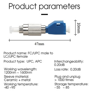 LC Nữ Để <span class=keywords><strong>FC</strong></span> Nam Lai Chuyển Đổi Adapter Duy Nhất Chế Độ Sợi Nhanh Chóng Kết Nối Đồng Hồ Điện Quang Coupler Cho Wifi Mạng - Product Image 6