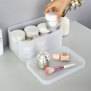 Organisateur de bureau en plastique de haute qualité pour la maison, empilable et anti-poussière, boîte de rangement bien rangée avec couvercle - Product Image 2