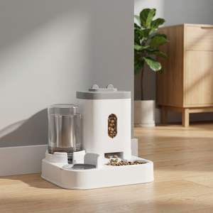 Distributeur automatique de nourriture pour chat et fontaine à eau pour chien, luxueux, élégant, en plastique, étanche, pour animaux de compagnie, vente en gros - Product Image 3