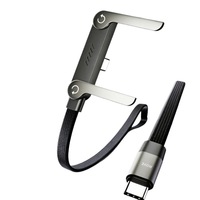 Câble de charge USB-C vers USB-C 240W à prix d'usine, support de téléphone pliable, charge rapide, câbles tressés en nylon à angle droit