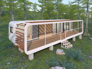 Espacio habitable <span class=keywords><strong>con</strong></span> seis diferentes configuraciones funcionales necesarias para el <span class=keywords><strong>desarrollo</strong></span> de una ciudad sostenible, estructura de acero, glamping <span class=keywords><strong>con</strong></span> energía solar - Product Image 3