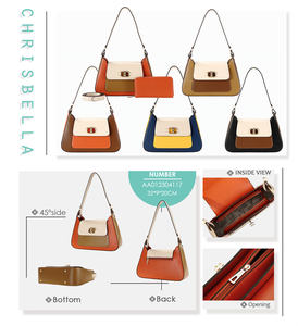 <span class=keywords><strong>Borse</strong></span> a Tracolla da <span class=keywords><strong>Donna</strong></span> in Pelle PU di Alta Qualità, Marca Chrisbella, Produzione Cinese all'Ingrosso - Product Image 6