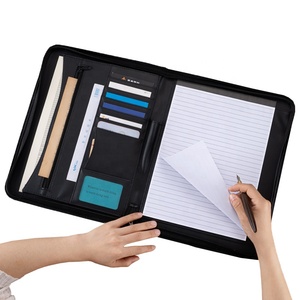 Bìa Đựng Tài Liệu Có Khóa Kéo Bằng Da PU A4 Tùy Chỉnh, Bìa Đựng Tài Liệu Chuyên Nghiệp, Quà Tặng Khuyến Mãi Bìa Đựng Tài Liệu Màu Đen - Product Image 2