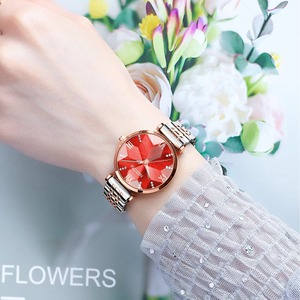 Drioshipping 2529 reloj de acero inoxidable resistente al agua para mujer, reloj de pulsera de cuarzo a la moda de aleación chapada en oro rosa, gran oferta para mujer - Product Image 3