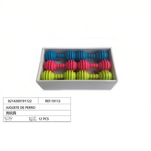 Dog Toys Juguete De Perro 12 Pcs Colorful Chew Dumbbell Shape Pet Plaything For Dogs - Product Image 2