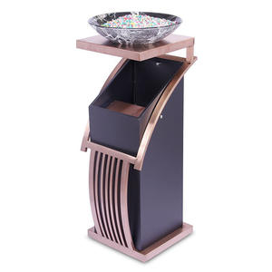 Cubo de Basura Vertical de Acero Inoxidable para Hotel con Cenicero, Cubo para Vestíbulo, Ascensor, Entrada, Pasillo - Product Image 5